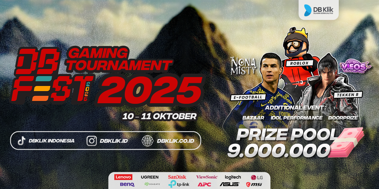 DB FEST 2025: Buktikan Skill-mu di Tekken, E-Football, & Roblox! HTM Cuma 10K!