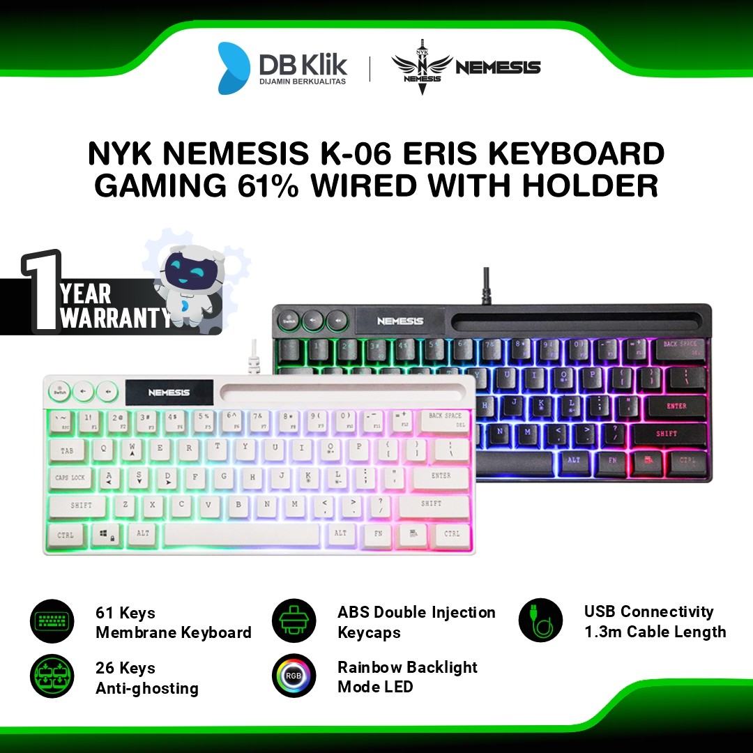 NYK NEMESIS K-06 Eris Keyboard Gaming Wired Membrane with Holder